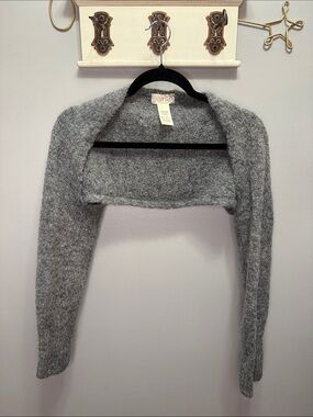 Free People ultra-cropped knit bolero shrug sweater O/S